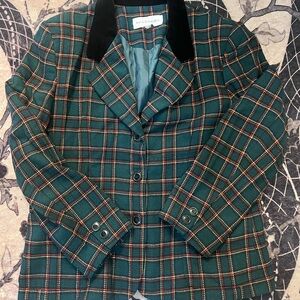 Norton McNaughton Green Plaid Blazer